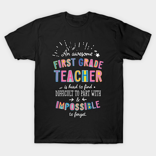 An awesome First Grade Teacher Gift Idea - Impossible to Forget Quote T-Shirt by BetterManufaktur